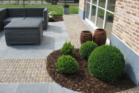 terras blauwe hardsteen