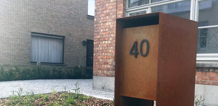 cortenstaal brievenbus op maat